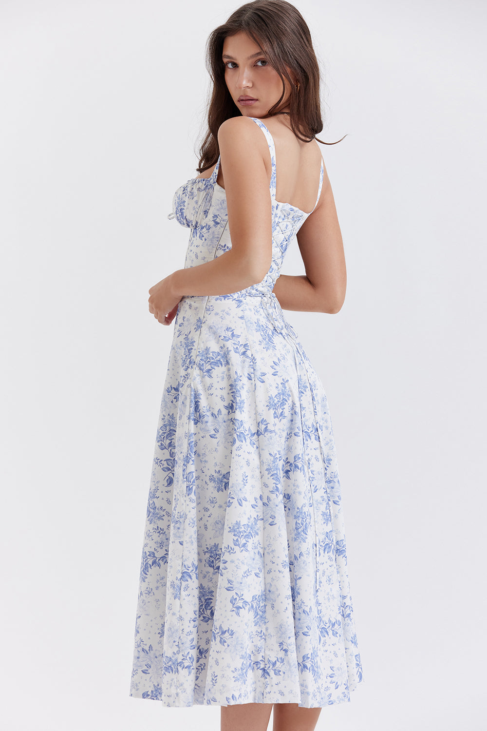 ✨ Floral bustier waist shaper dress ✨