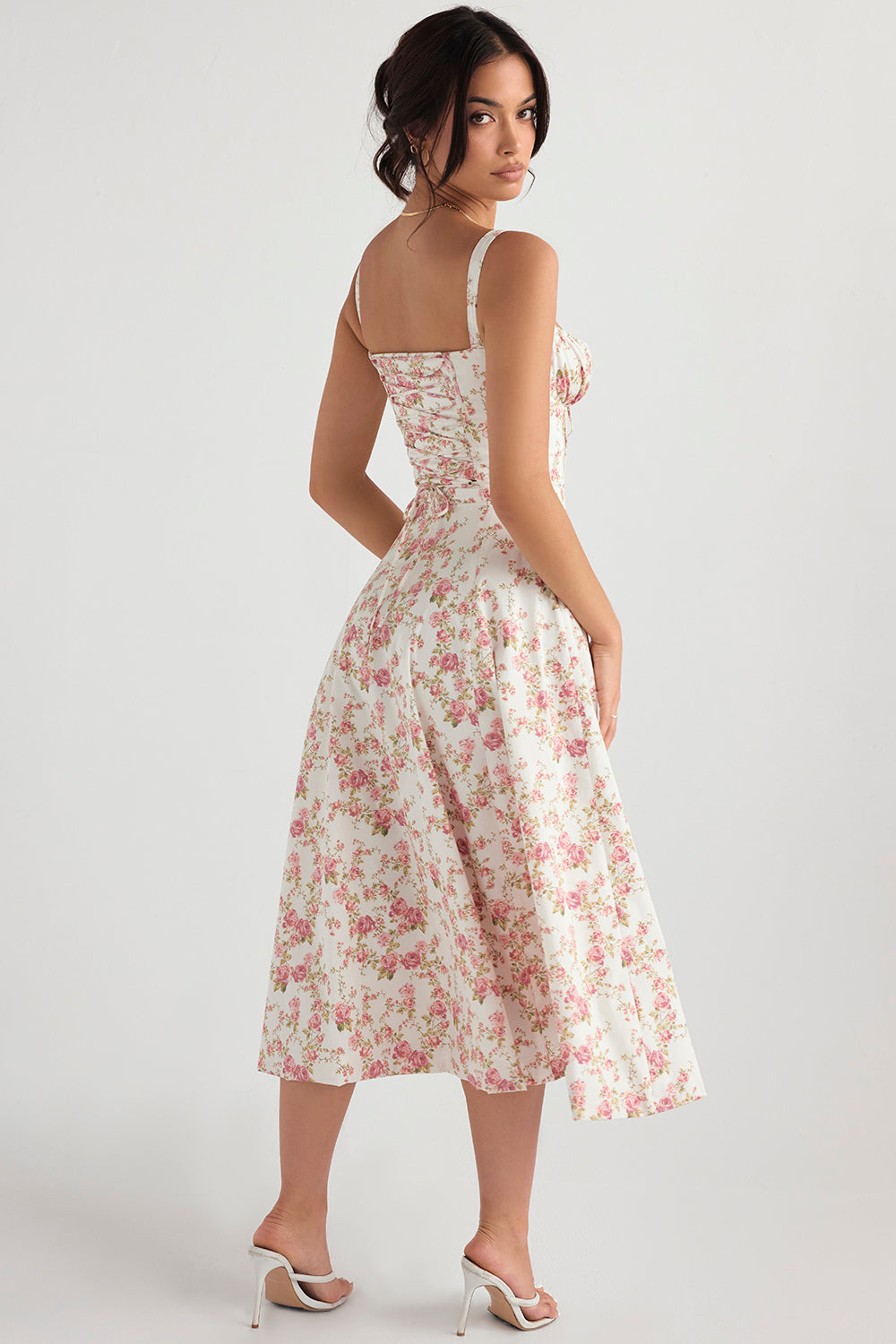 ✨ Floral bustier waist shaper dress ✨