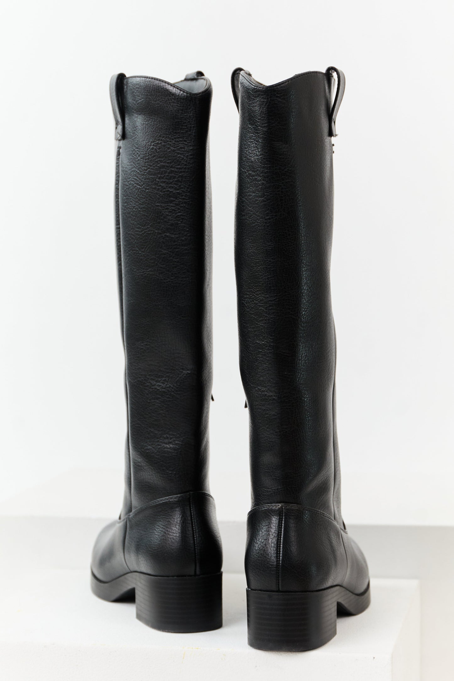 Chinese Laundry Black Faux Leather Tall Boots