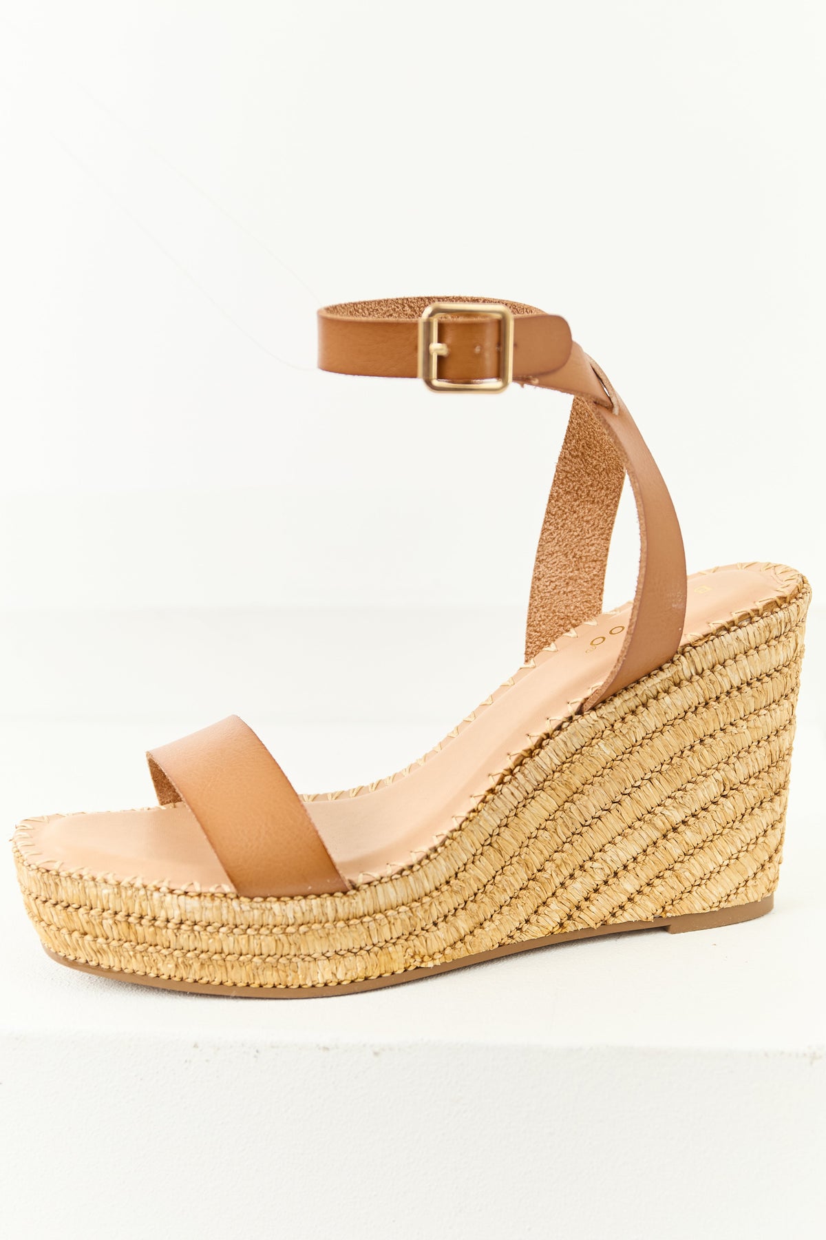 Copper Raffia Copper Strap Open Toe Raffia Platform Wedges – ZAPRADA STORE