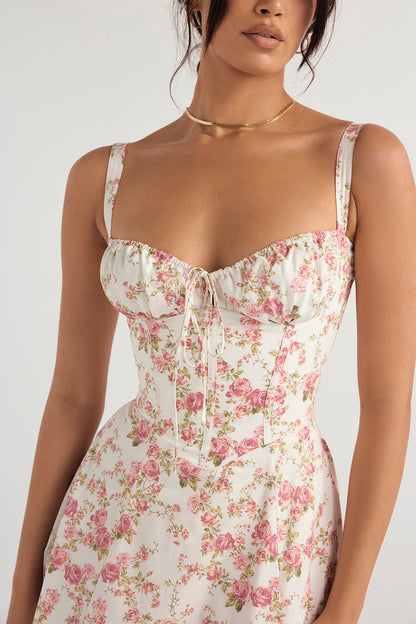 ✨ Floral bustier waist shaper dress ✨