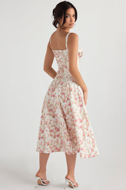 ✨ Floral bustier waist shaper dress ✨