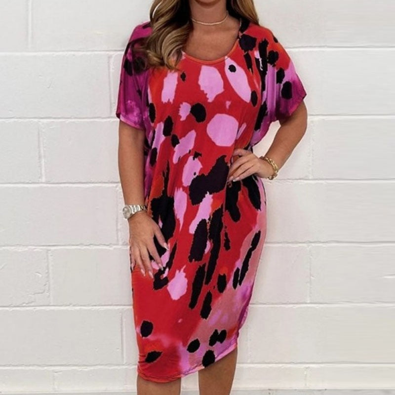 🌺 Katthie Multicolor Printed Dress with Round Neck 🌺