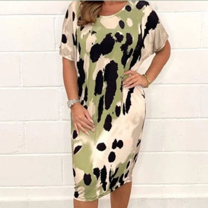 🌺 Katthie Multicolor Printed Dress with Round Neck 🌺