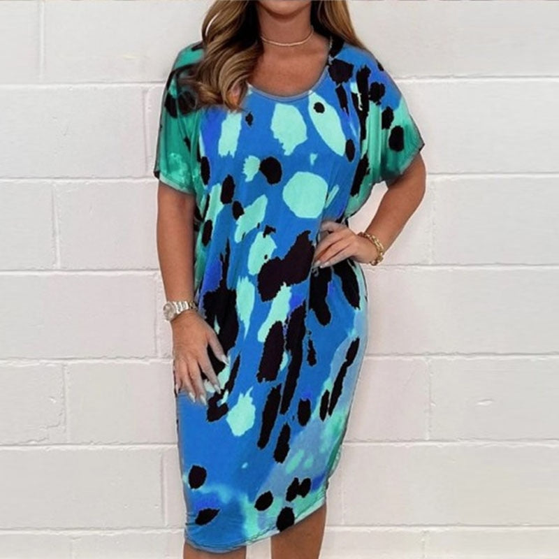 🌺 Katthie Multicolor Printed Dress with Round Neck 🌺