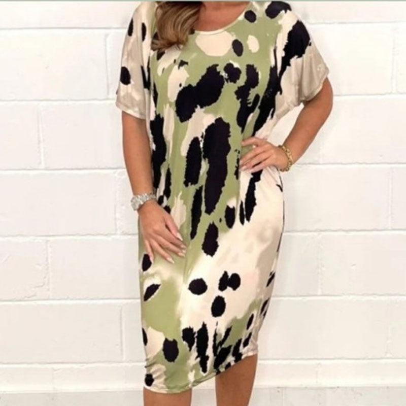 🌺 Katthie Multicolor Printed Dress with Round Neck 🌺