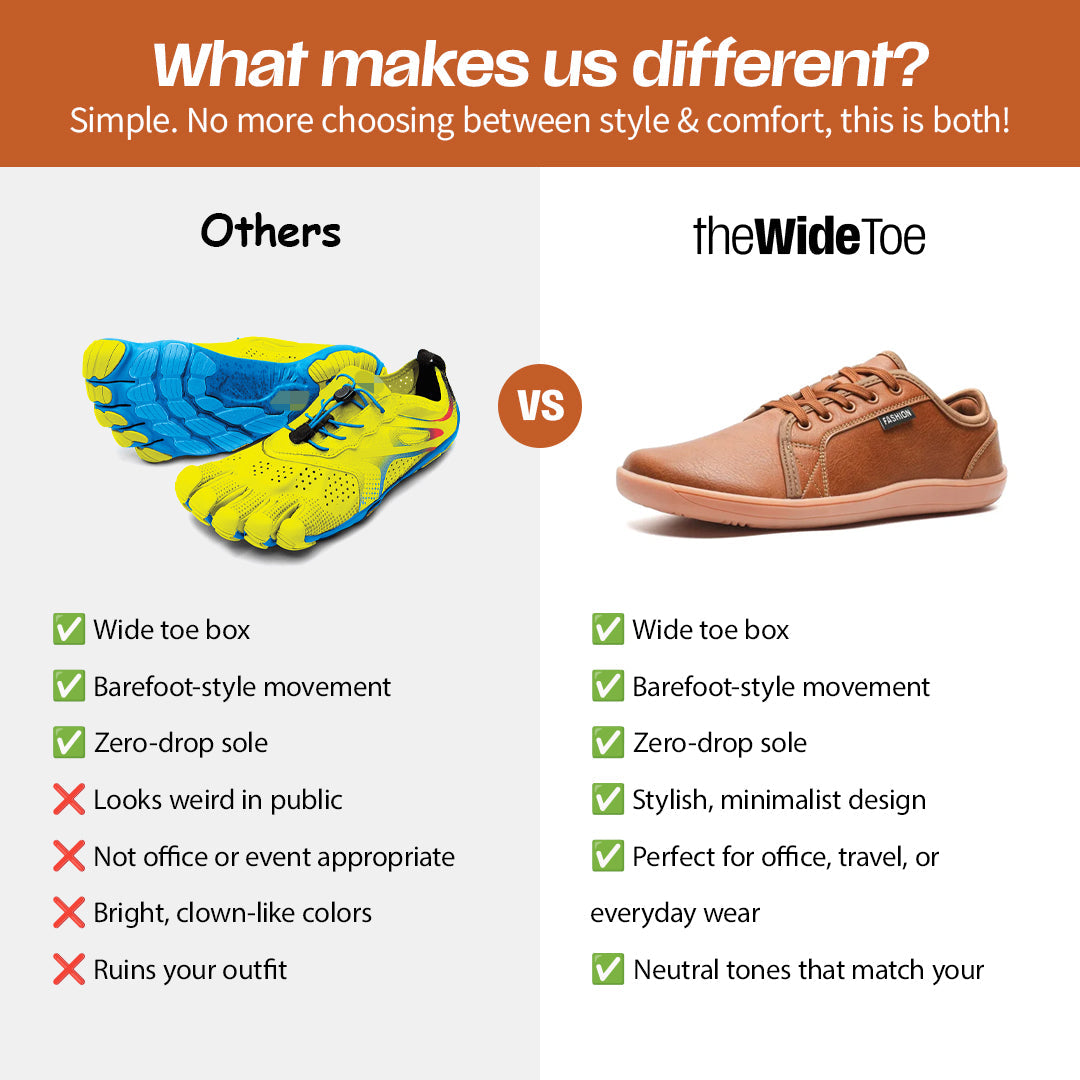 The Wide Toe BareFlex™ Leather Sneaker